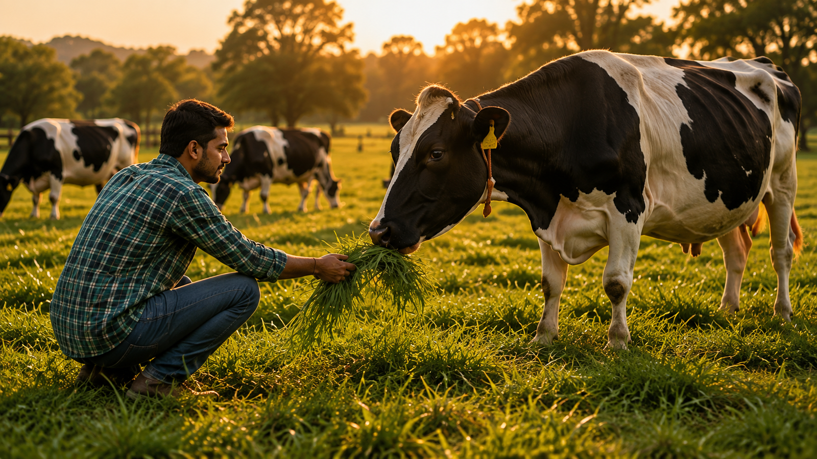 Responsible ethical dairy farming with a cared-for cow